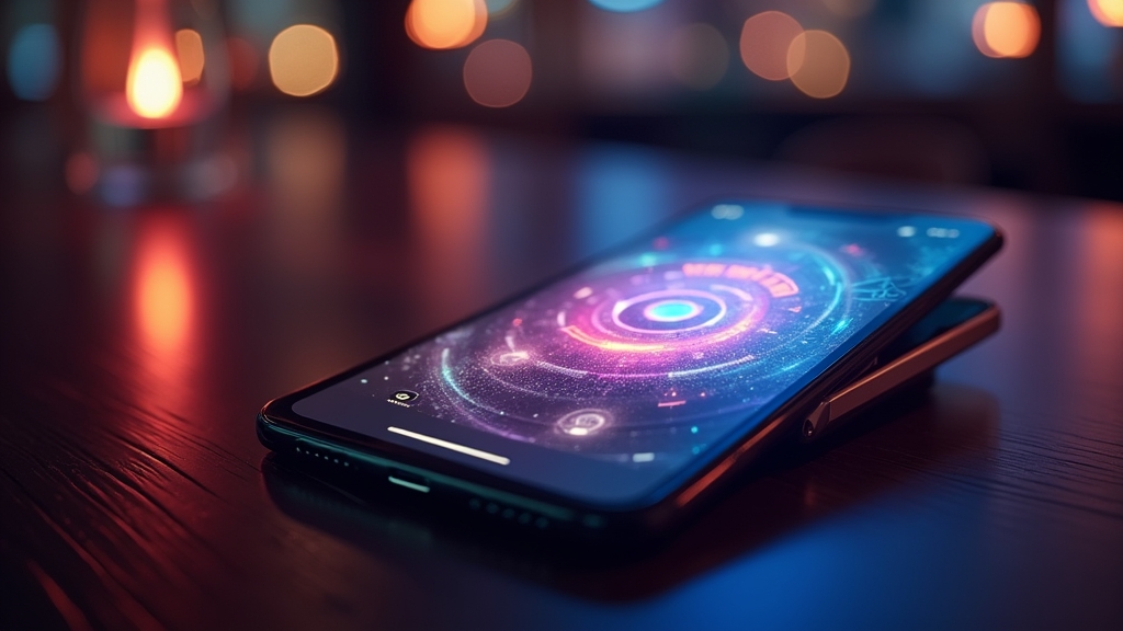 iPhone en tablet met mobiele Lolajack-weergave in een casino-achtige sfeer