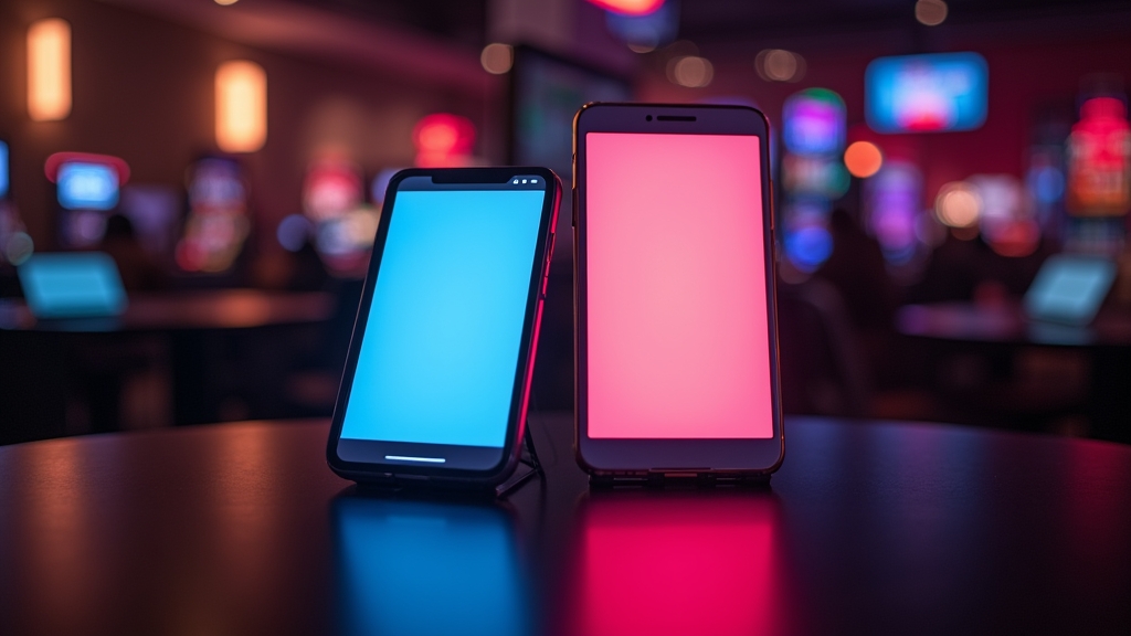 Smartphone en tablet met een overzichtelijke mobiele casinoweergave